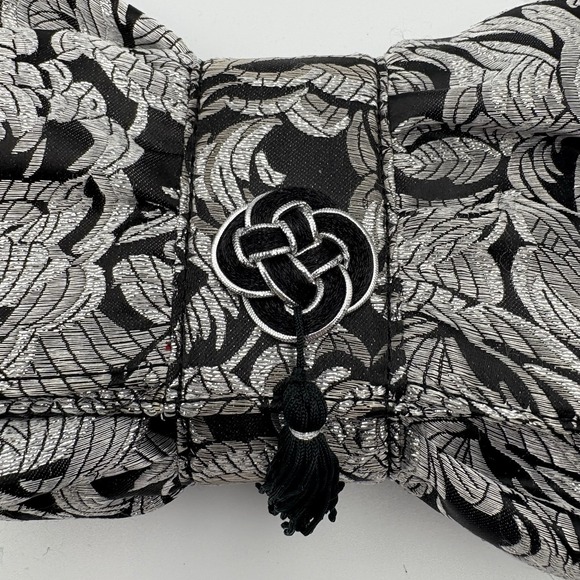 White House Black Market Silver and Black Clutch - Picture 3 of 9